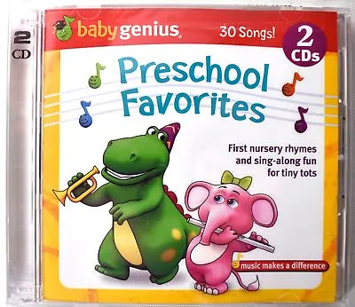 Baby Genius Preschool Favorites CD Nursery Rhymes & Sing-Along (2 Disc Set) >NEW • $5.95